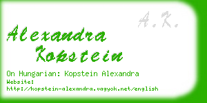 alexandra kopstein business card